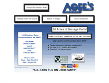 Tablet Screenshot of ageesautoparts.com